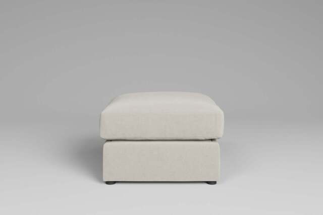Cloud Nine - Small Storage Stool, Luxe Woven Velvet / Snow - image 1