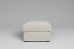 Cloud Nine - Small Storage Stool, Luxe Woven Velvet / Snow - thumbnail 1