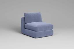 Zen - Armless Piece, Brushed Wool Feel / Denim / Standard Back Cushions - thumbnail 5