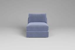 Zen - Armless Piece, Brushed Wool Feel / Denim / Standard Back Cushions - thumbnail 4