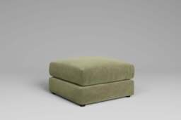 Utopia - Footstool - Rearrangeable Modular Sofa, Cotton Blend / Jade / Tailored Trim - thumbnail 1