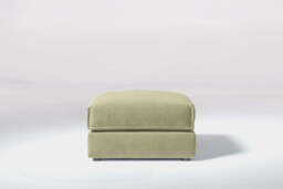 Utopia - Footstool - Rearrangeable Modular Sofa, Cotton Blend / Jade / Tailored Trim - thumbnail 3