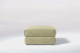 Utopia - Footstool - Rearrangeable Modular Sofa, Cotton Blend / Jade / Tailored Trim - thumbnail 2