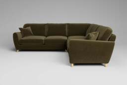 Cloud Nine - Large Corner Sofa, Luxe Woven Velvet / Forest Green
