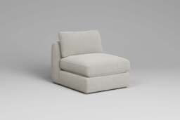Zen - Armless Piece, Boucle / Ivory / Full-Width Back Cushions - thumbnail 5