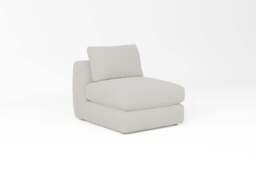 Zen - Armless Piece, Boucle / Ivory / Full-Width Back Cushions - thumbnail 3