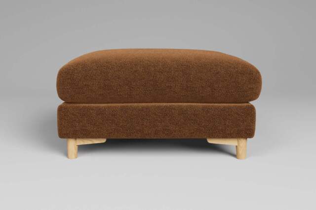Fusion - Footstool (Large), Plush Chenille / Maple - image 1