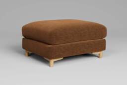 Fusion - Footstool (Large), Plush Chenille / Maple - thumbnail 2
