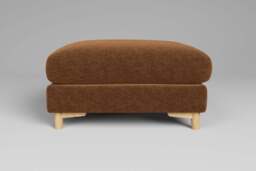 Fusion - Footstool (Large), Plush Chenille / Maple - thumbnail 1