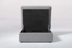 7th Heaven Midi - Large Storage Stool, Brushed Wool Feel / Pewter - thumbnail 2
