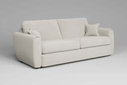 Tranquil - 4 Seater Sofa, Luxe Woven Velvet / Snow - thumbnail 2