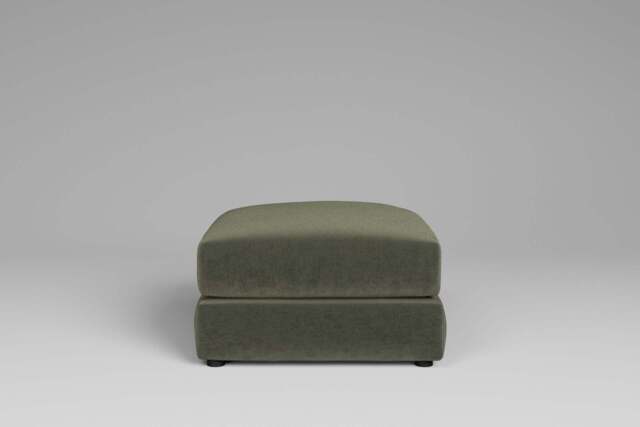 Utopia - Luxe Woven Velvet - Pine (Tailored Trim) - 2 Week Delivery, Footstool - image 1