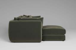 Utopia - Luxe Woven Velvet - Pine (Tailored Trim) - 2 Week Delivery, Footstool - thumbnail 4
