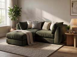 Utopia - Luxe Woven Velvet - Pine (Tailored Trim) - 2 Week Delivery, Footstool - thumbnail 3