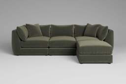 Utopia - Luxe Woven Velvet - Pine (Tailored Trim) - 2 Week Delivery, Footstool - thumbnail 6