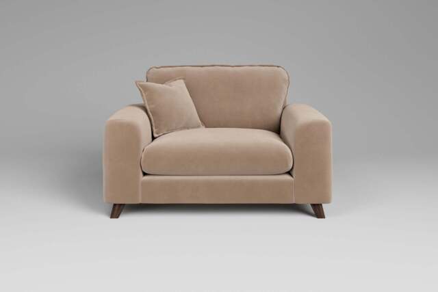 Serenity - Loveseat, Soft Touch Velvet / Soft Mink - image 1