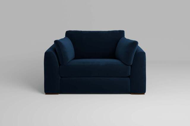 Muse - Loveseat, Soft Touch Velvet / Royal Blue