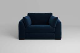 Muse - Loveseat, Soft Touch Velvet / Royal Blue