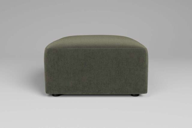 Aura - Footstool - Rearrangeable Modular Sofa, Luxe Woven Velvet / Pine - image 1