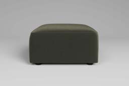 Aura - Footstool - Rearrangeable Modular Sofa, Luxe Woven Velvet / Pine - thumbnail 2