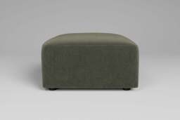 Aura - Footstool - Rearrangeable Modular Sofa, Luxe Woven Velvet / Pine - thumbnail 1