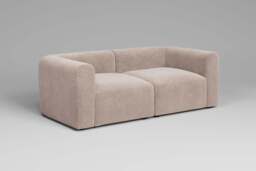 Aura - 2 Piece - Rearrangeable Modular Sofa, Cotton Blend / Bisque - thumbnail 3
