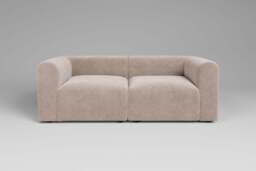 Aura - 2 Piece - Rearrangeable Modular Sofa, Cotton Blend / Bisque - thumbnail 1