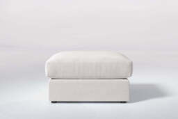 Large Storage Stool, Brushed Wool Feel / Whisper - thumbnail 1