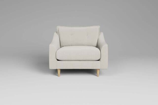 hush - Loveseat, Luxe Woven Velvet / Snow - image 1