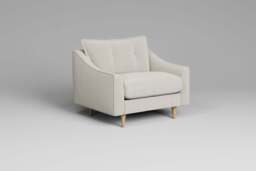 hush - Loveseat, Luxe Woven Velvet / Snow - thumbnail 3