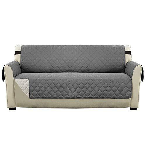"Sofa Slipcover Reversible Sofa Cover Furniture Protector Couch Cover with Adjustable Elastic Straps, Seat Width Up to 66"" Water Repellent Couch Covers for Pets and Kids (Sofa, Grey/Beige) - Brand New"