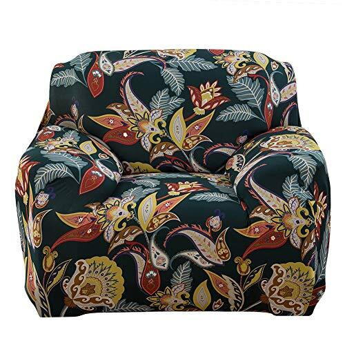 Yeahmart Sofa Cover 1 2 3 Seater Sofa Slipcovers Printed Stretch Couch Cover Polyester Spandex Furniture Protector Cover (1 Seater, Pattern #Flowers) - Brand New