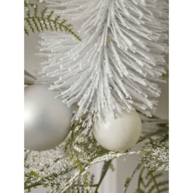 Light Up Frosted Brush Trees Wire Wreath - thumbnail 3