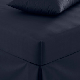 Pure Cotton Fitted Sheet Luxe Navy