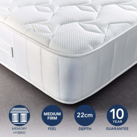 Fogarty Dreamy Comfort Cooling Memory Foam 1500 Pocket Sprung Mattress White
