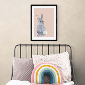 East End Prints Rabbit Print Pink/Grey