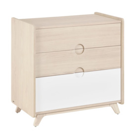 Nunila chest of drawers in ash veneer 90 x 90 cm FSC 100%