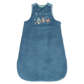 Rodolphe Baby’s Embroidered Cotton Velvet Sleep Bag