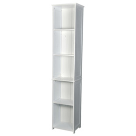 White Wooden Bathroom Tall Cabinet