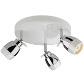 Firstlight 8203WH Marine White 3 Light Bathroom Ceiling Spotlight, IP44