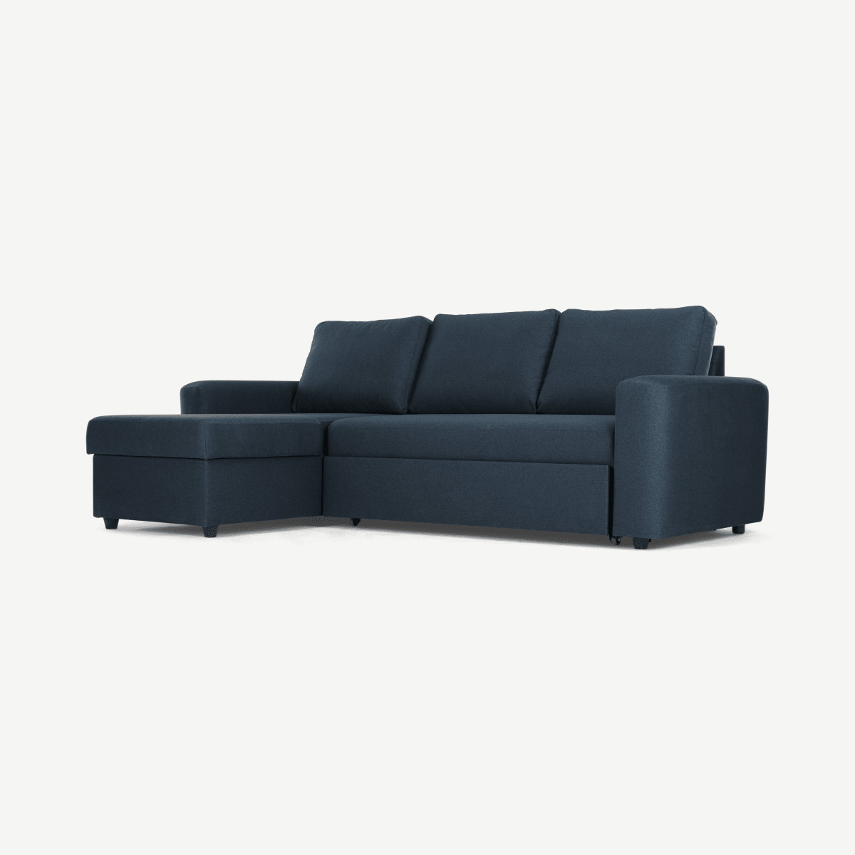 Aidian Corner Sofa Bed with Storage, Regal Blue Fabric