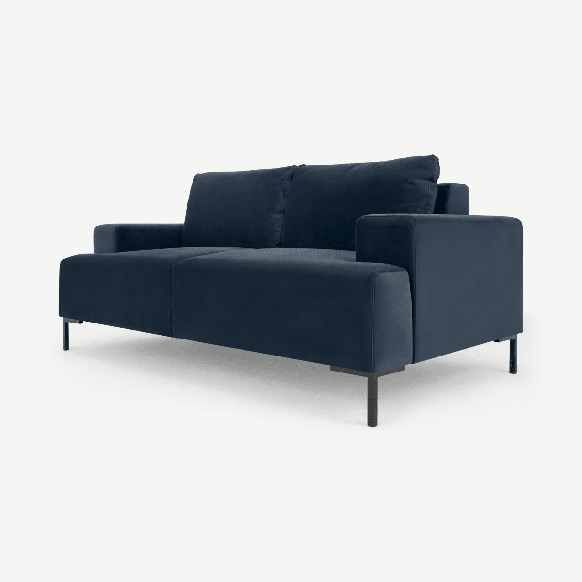 Frederik 2 Seater Sofa, Ocean Blue Recycled Velvet