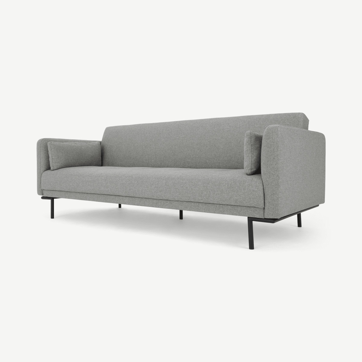 Harlow Click Clack Sofa Bed, Mountain Grey Fabric