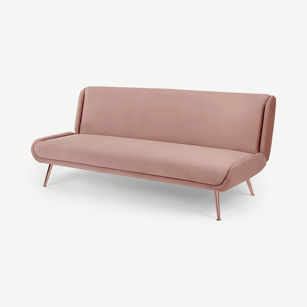 Moby Click Clack Sofa Bed, Vintage Pink Velvet