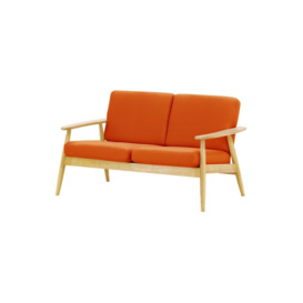 Demure Aqua 2 Seater Garden Sofa, orange, Leg colour: 8001 like oak