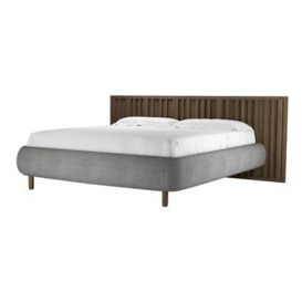 Florence Super King Bed in Gull Slubby Cotton - sofa.com