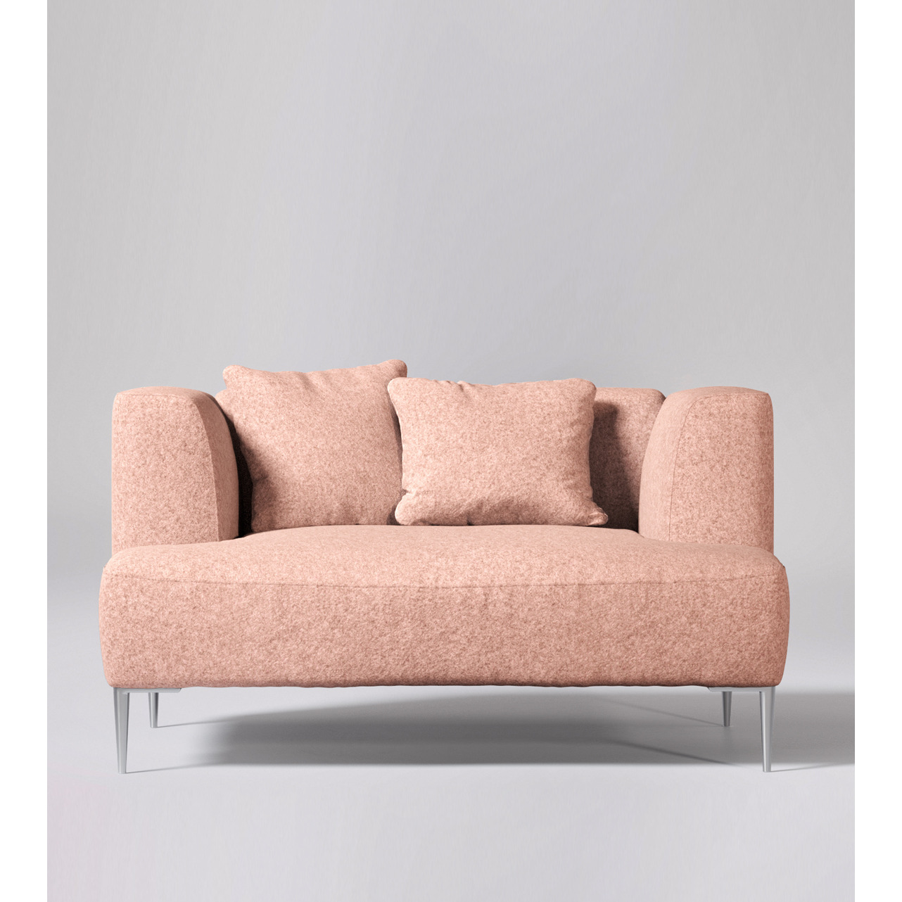 Swoon - Kallas - Love Seat - Grey - Soft Wool