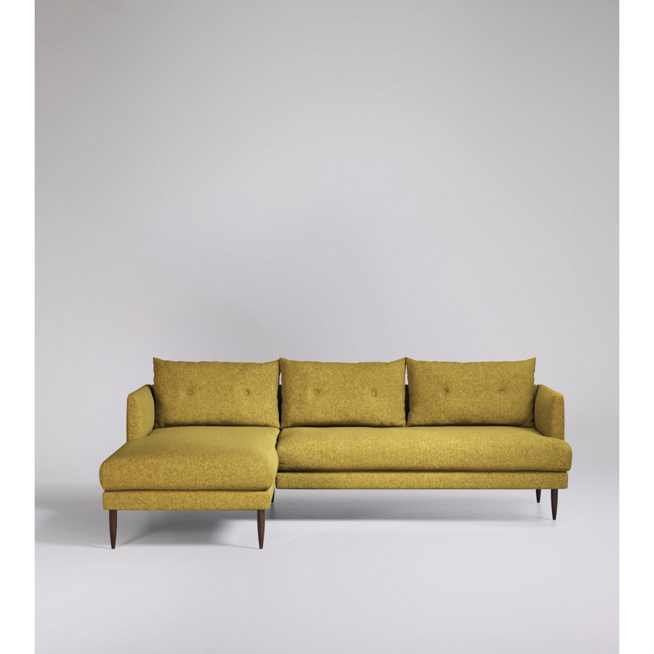 Swoon - Kalmar - Left-Hand Corner Sofa - Yellow - Soft Wool