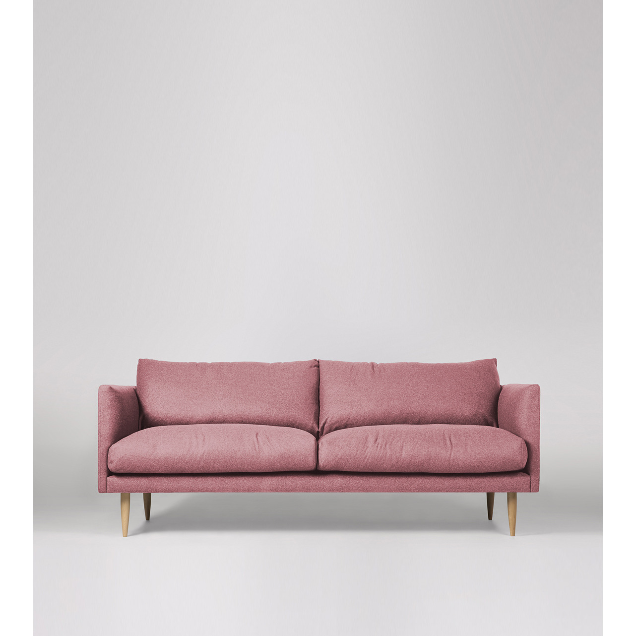 Swoon - Luna - Three-Seater Sofa - Pink - Soft Wool