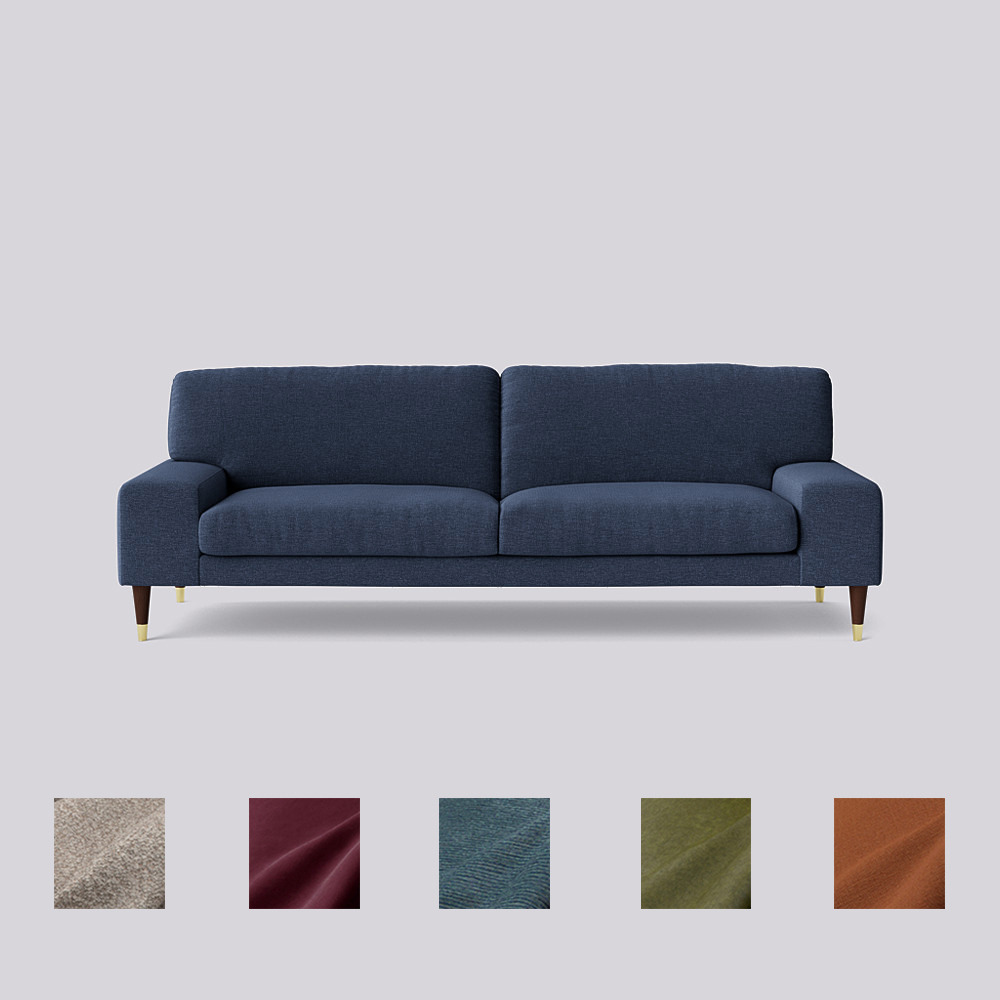 Swoon - Merida - Three-Seater Sofa - Dark Blue - House Weave
